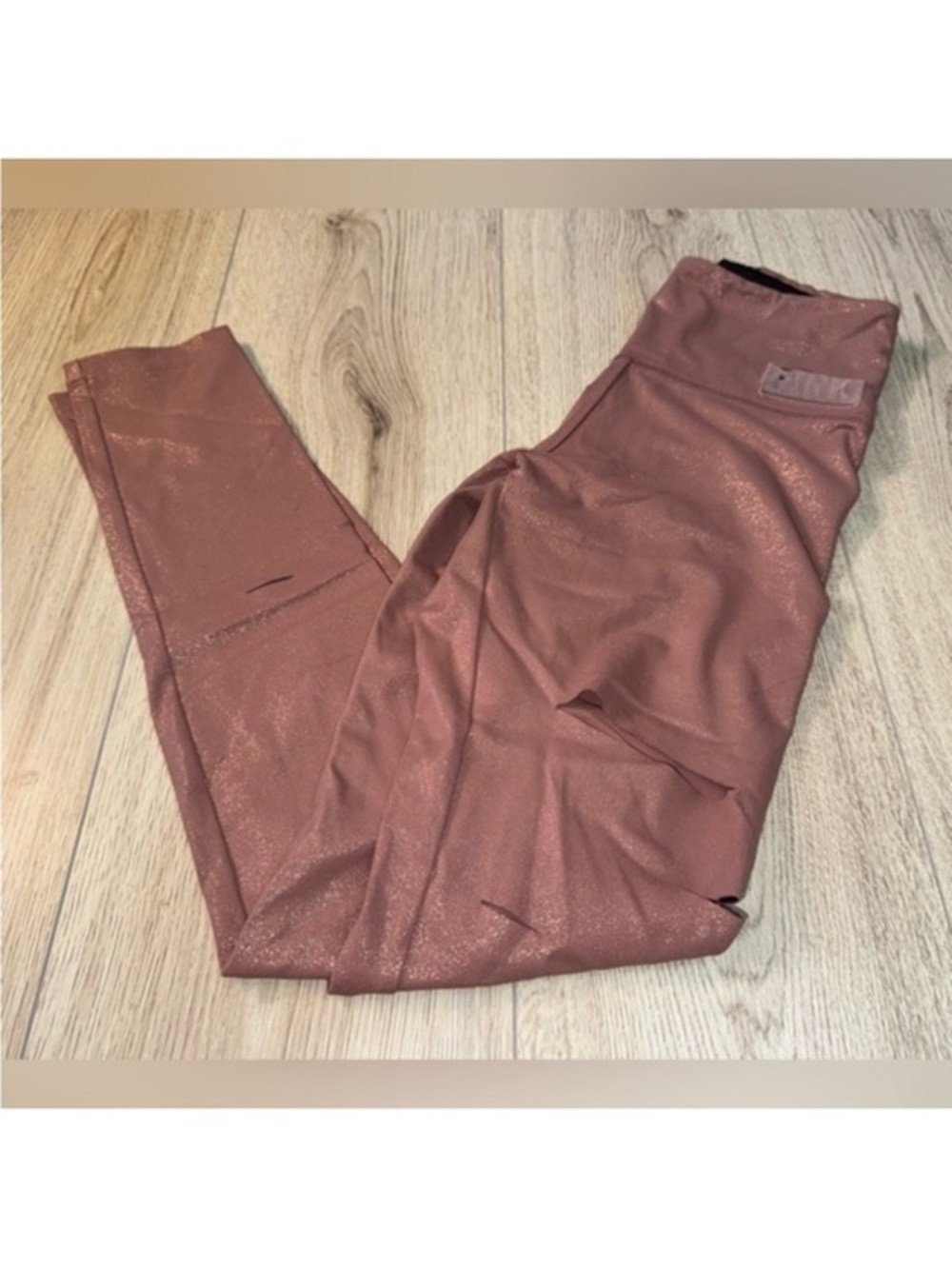 Victoria’s Secret pink distressed pink shimmery ultimate Leggings tights